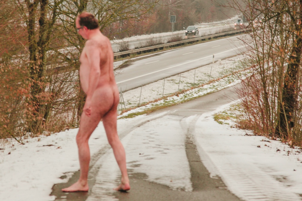 Naked highway man